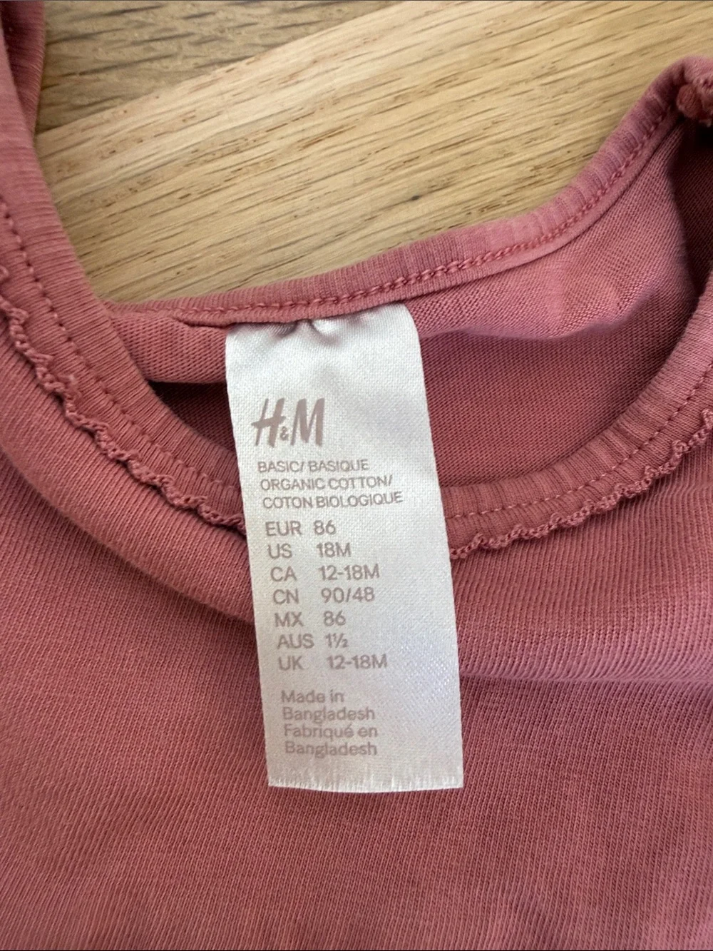 H&M Rose Pink Long-Sleeve Casual Dress for Girls